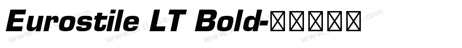 Eurostile LT Bold字体转换